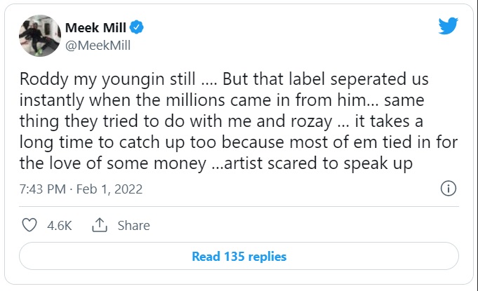 Meek Mill Drags Atlantic Records For “Blackballing” His Latest Album, Yours Truly, News, October 1, 2022