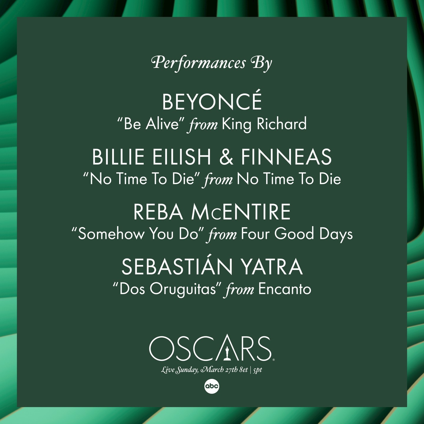 Beyonce, Billie Eilish, Finneas, &Amp; Reba Mcentire All Confirmed To Perform At The 2022 Oscars, Yours Truly, News, August 18, 2022