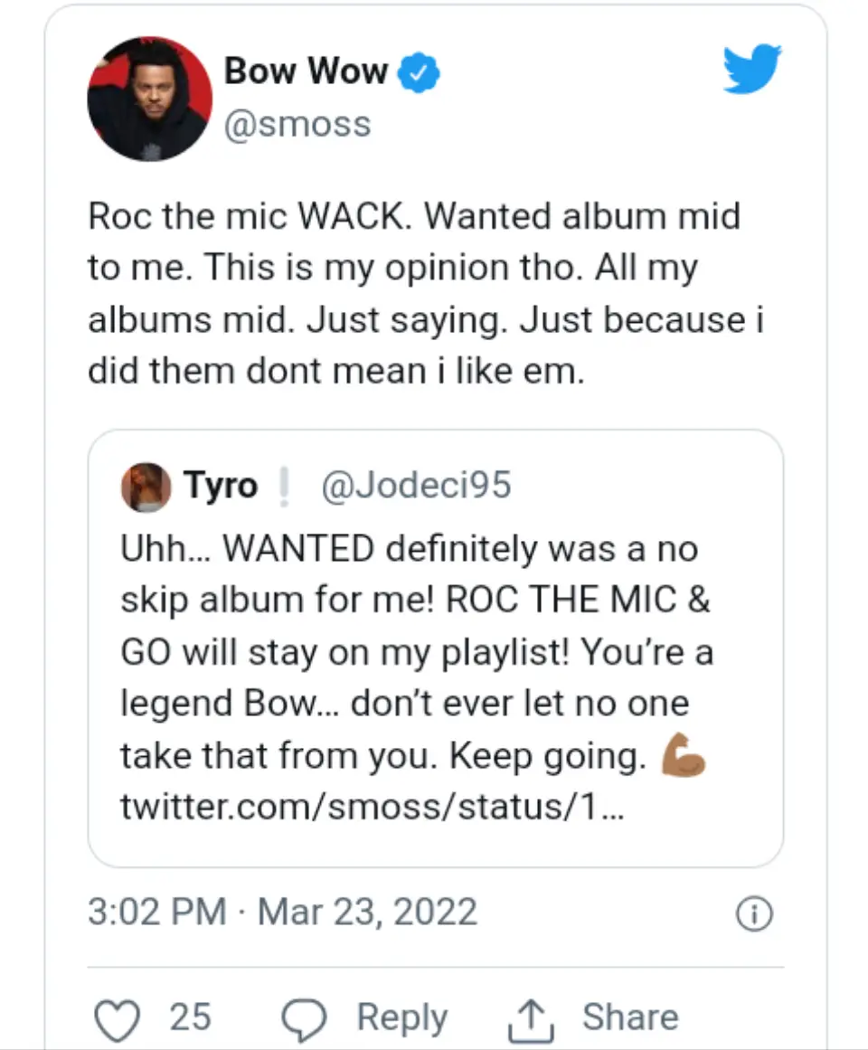 Bow Wow Says All His Projects Are “Mid&Quot; In Twitter Q&Amp;A, Yours Truly, News, April 27, 2024