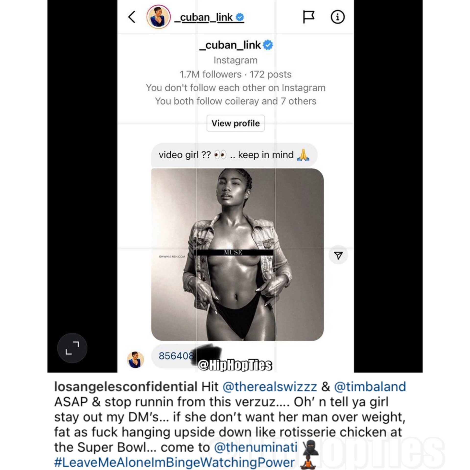 50 Cent'S Girlfriend, Cuban Link Comes For The Game Over His Instagram Post, Calls Him An &Quot;Irrelevant Bozo&Quot;, Yours Truly, News, January 28, 2023