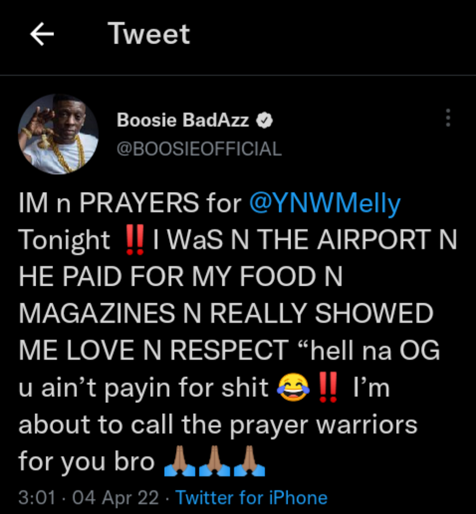 Meek Mill &Amp; Boosie Badazz Send Love &Amp; Prayers To Ynw Melly Ahead Of Forthcoming Trial, Yours Truly, News, August 14, 2022