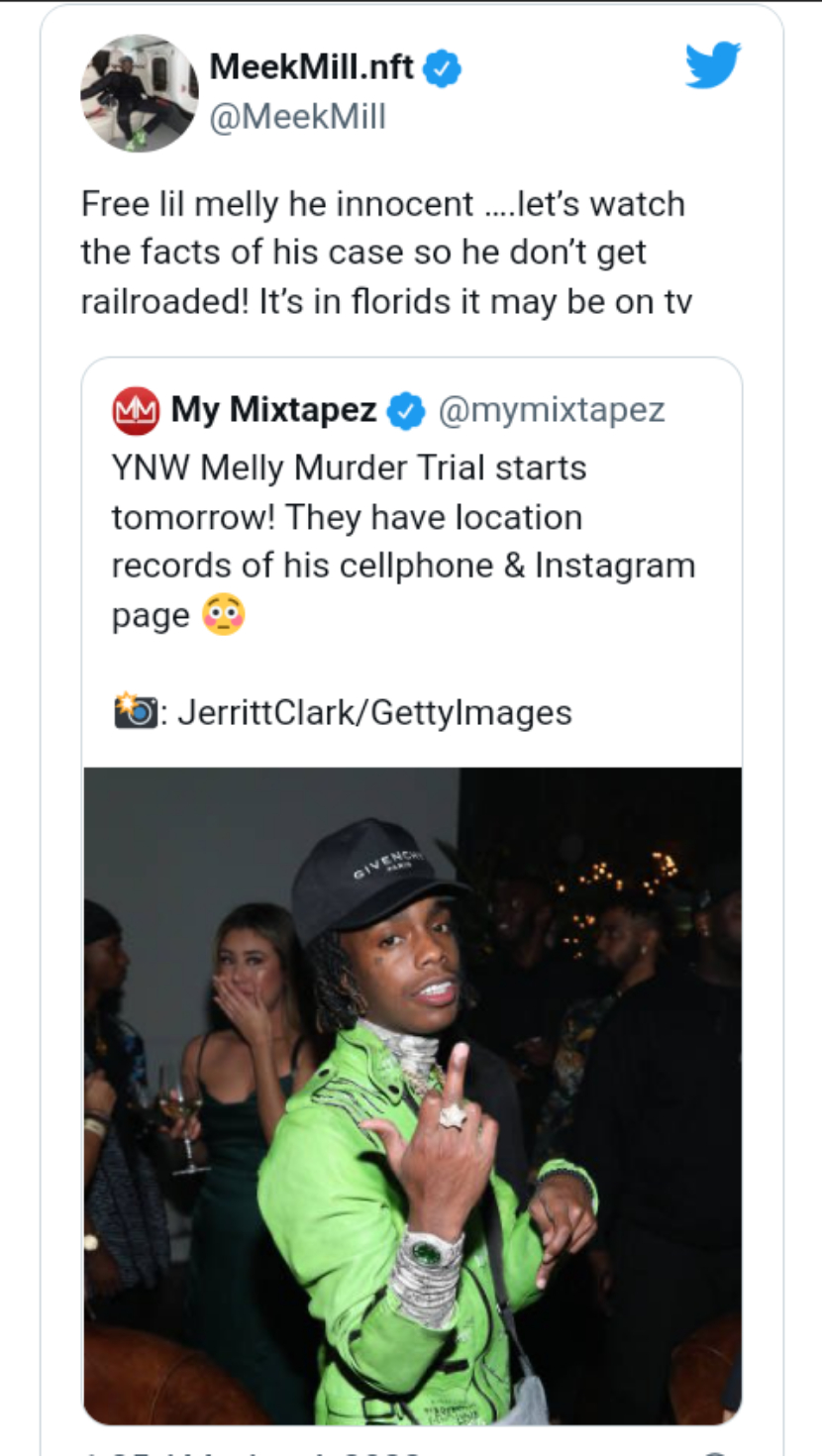 Meek Mill &Amp; Boosie Badazz Send Love &Amp; Prayers To Ynw Melly Ahead Of Forthcoming Trial, Yours Truly, News, August 14, 2022