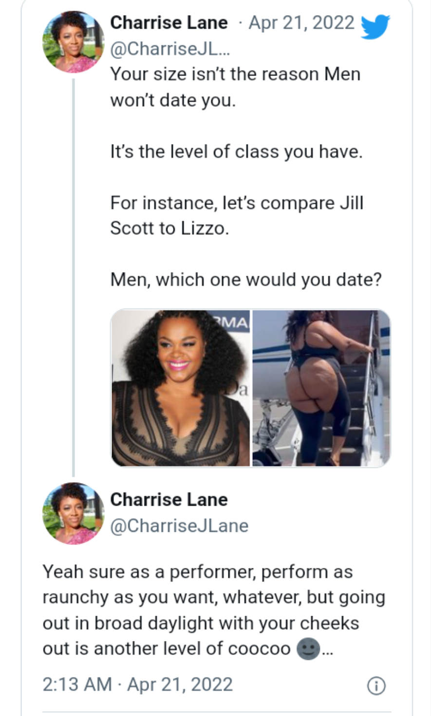 Jill Scott Ends Comparison With Lizzo On Twitter, Yours Truly, News, February 6, 2023