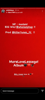 Wizkid Teases New Album ‘More Love Less Ego’, Yours Truly, News, January 30, 2023