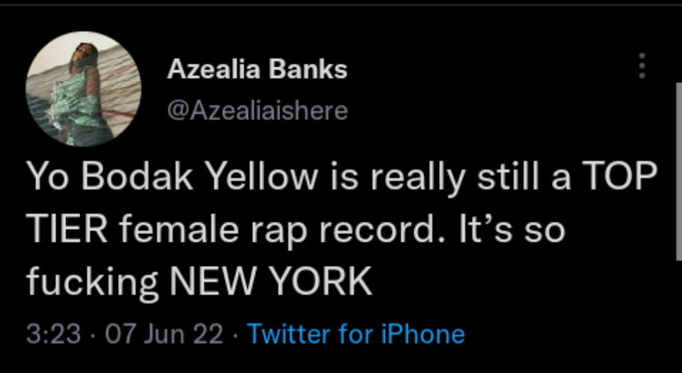 Cardi B Is Referred To As A &Quot;Industry Plant&Quot; By Azealia Banks, Who Also Attacks Iggy Azalea, Yours Truly, News, June 10, 2023