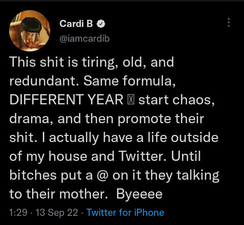 Cardi B Calls Out Female Rap Feud: &Quot;This Sh** Is Tiring&Quot;, Yours Truly, News, March 1, 2024
