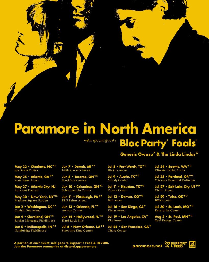 Paramore Announces North America Arena Tour, Yours Truly, News, October 4, 2023