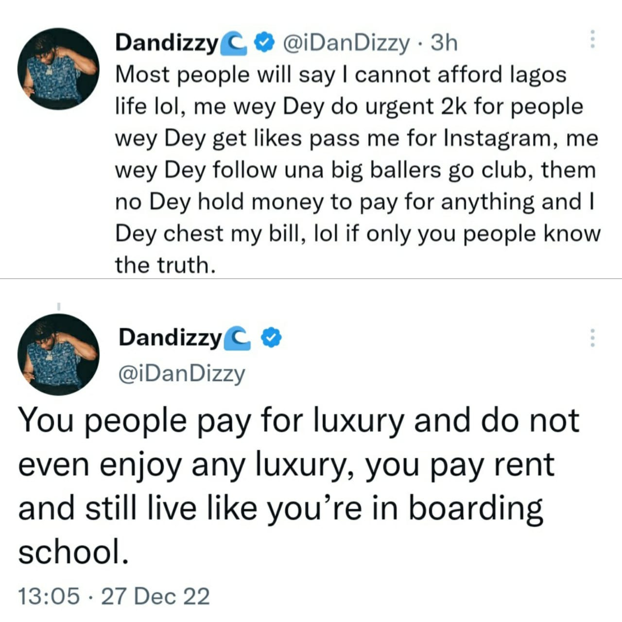 Dandizzy Criticizes Lagos Residents For Classism, Yours Truly, News, November 30, 2023