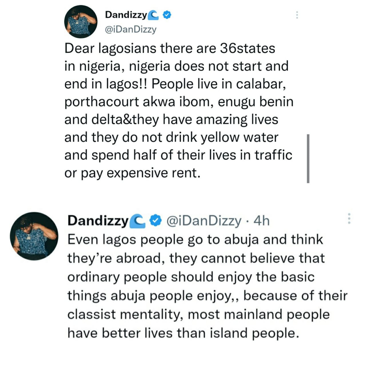 Dandizzy Criticizes Lagos Residents For Classism, Yours Truly, News, November 30, 2023