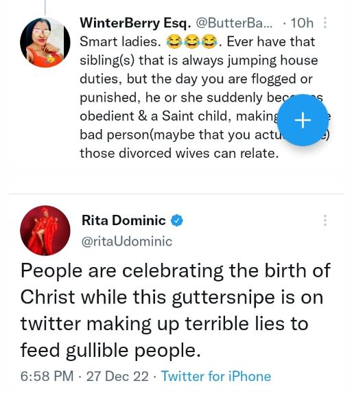 Rita Dominic Responds To The Troll Who Claimed She Was Seeing Her Husband While He Was Still Married To His Ex-Wife, Yours Truly, News, November 28, 2023
