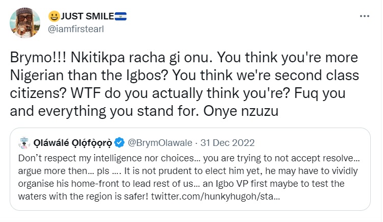 Brymo Slammed For Saying Igbos Are Not Ready For Presidency, Yours Truly, News, April 27, 2024