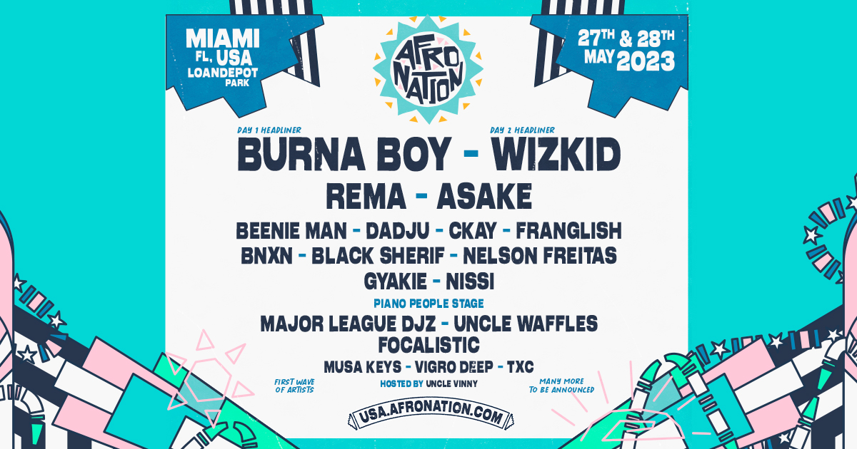 Wizkid And Burna Boy Billed To Headline Afro Nation Miami 2023, Yours Truly, News, March 23, 2023