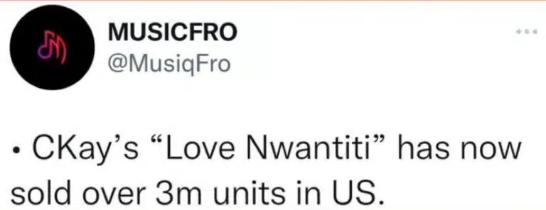 Ckay’s “Love Nwantiti” Marches On; Sells Over 3 Million Units, Yours Truly, News, April 2, 2023
