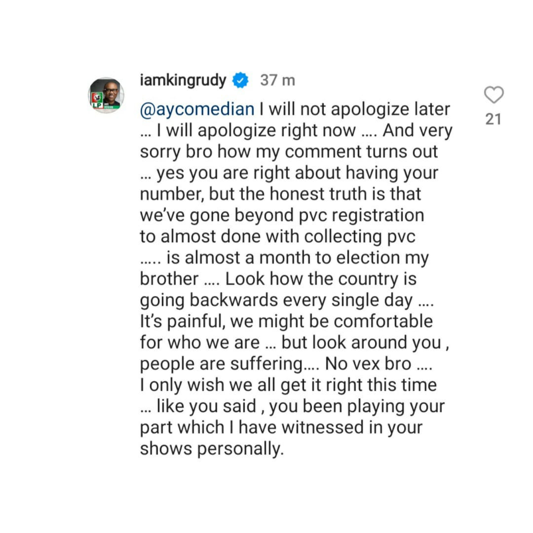 Rudeboy Criticizes Ay Makun For Sitting On The Fence Before Later Apologizing, Yours Truly, News, October 4, 2023