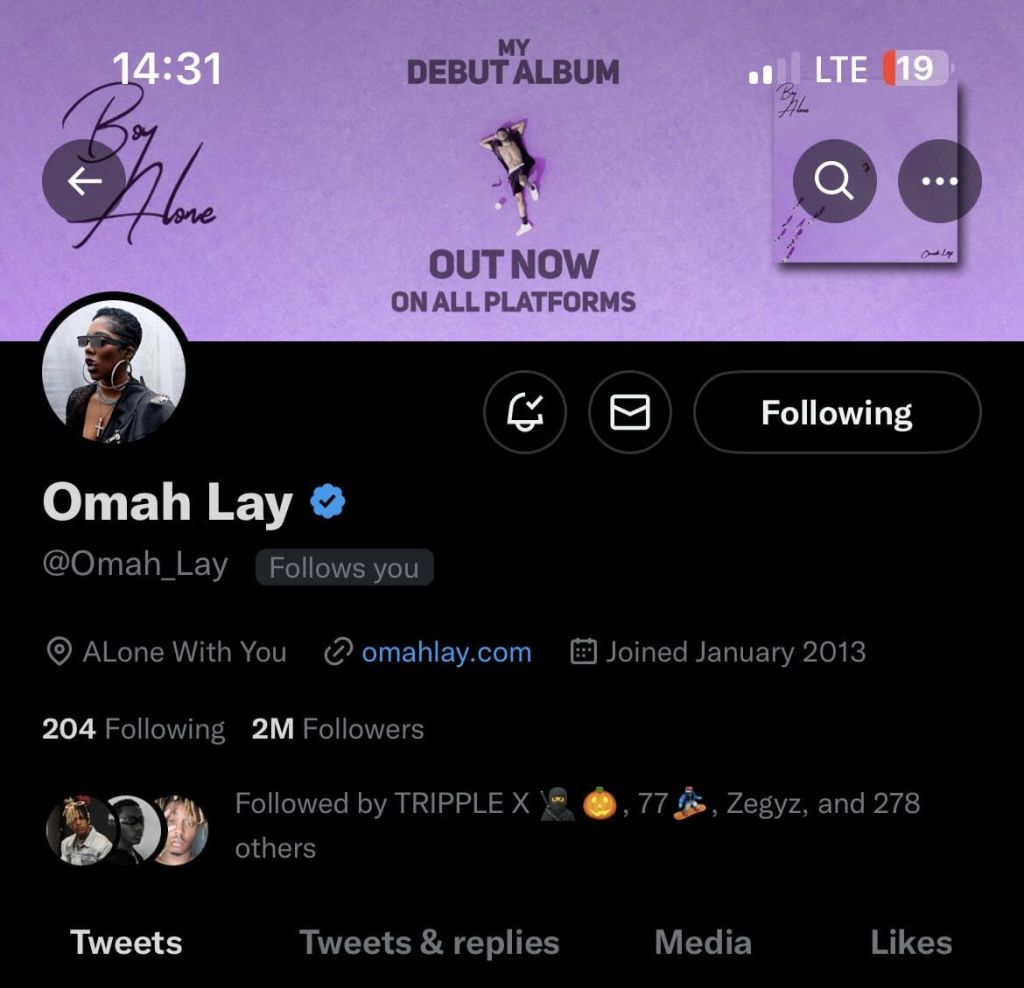 Straight Up! : Omah Lay Publicly Declares Love For Tiwa Savage, Yours Truly, News, March 22, 2023