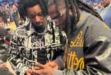 Collaboration On The Way?: Burna Boy &Amp; 21 Savage Exchange Contacts At Nba All-Star Game, Yours Truly, News, June 2, 2023