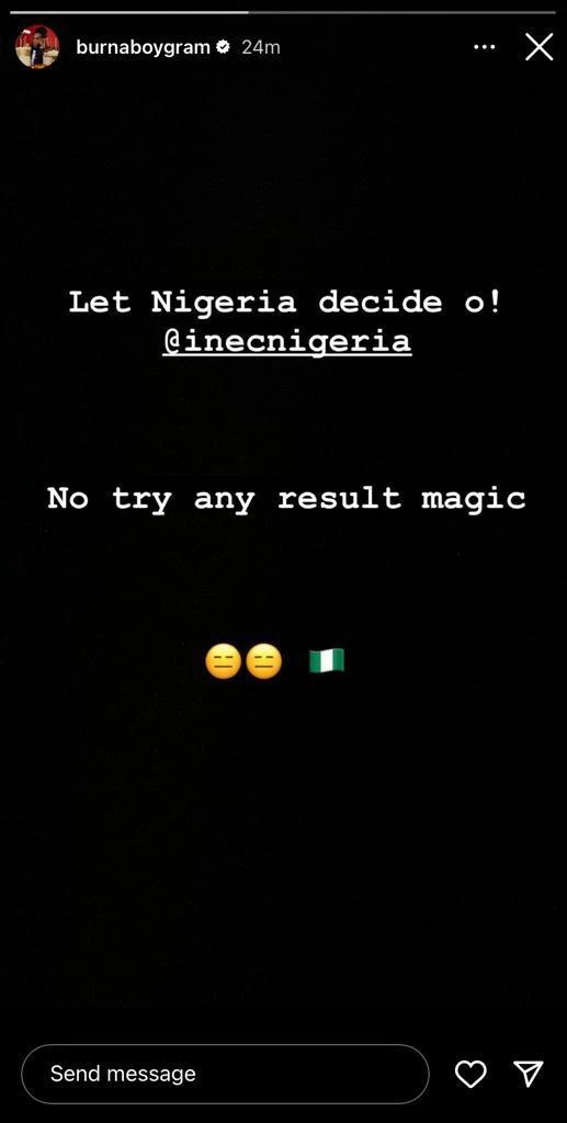 Burna Boy Finally Reacts To Nigeria'S 2023 Elections, Yours Truly, News, February 29, 2024