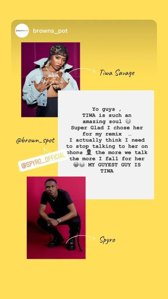 Spyro Reveals His Feelings For Tiwa Savage, Yours Truly, News, March 28, 2023