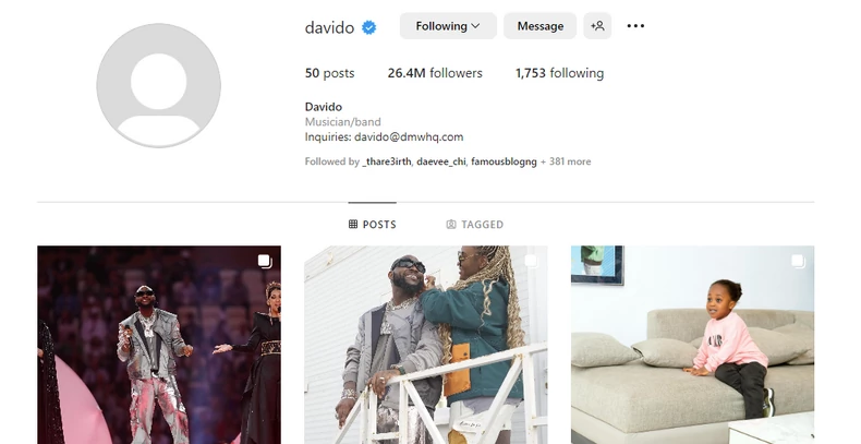 &Quot;What Is Going On?&Quot;: Davido Deletes 4000 Posts On His Instagram Page, Yours Truly, News, March 22, 2023