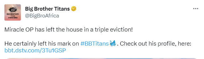 Big Brother Titans: Blue Aiva, Nana, And Miracle Op Exit The House In Latest Eviction, Yours Truly, News, March 1, 2024