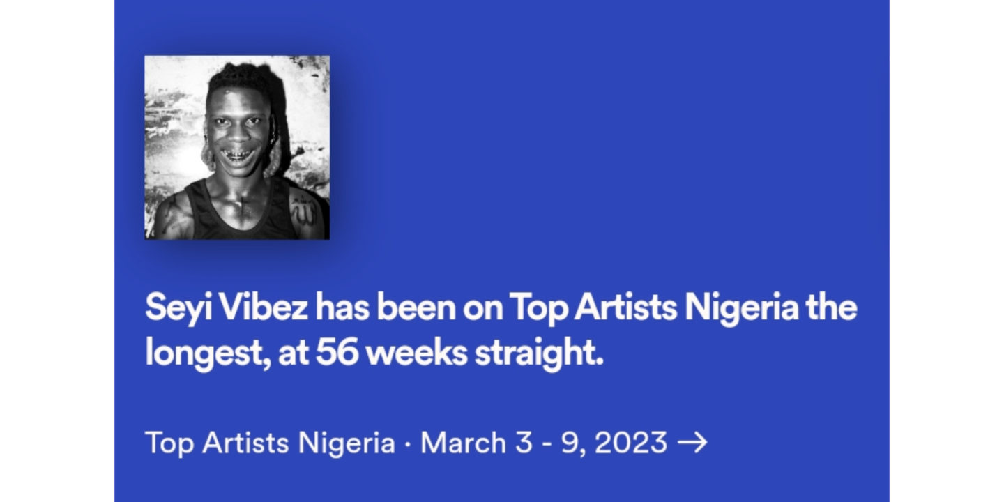 Seyi Vibez Hits A New Spotify Milestone, Yours Truly, News, March 2, 2024