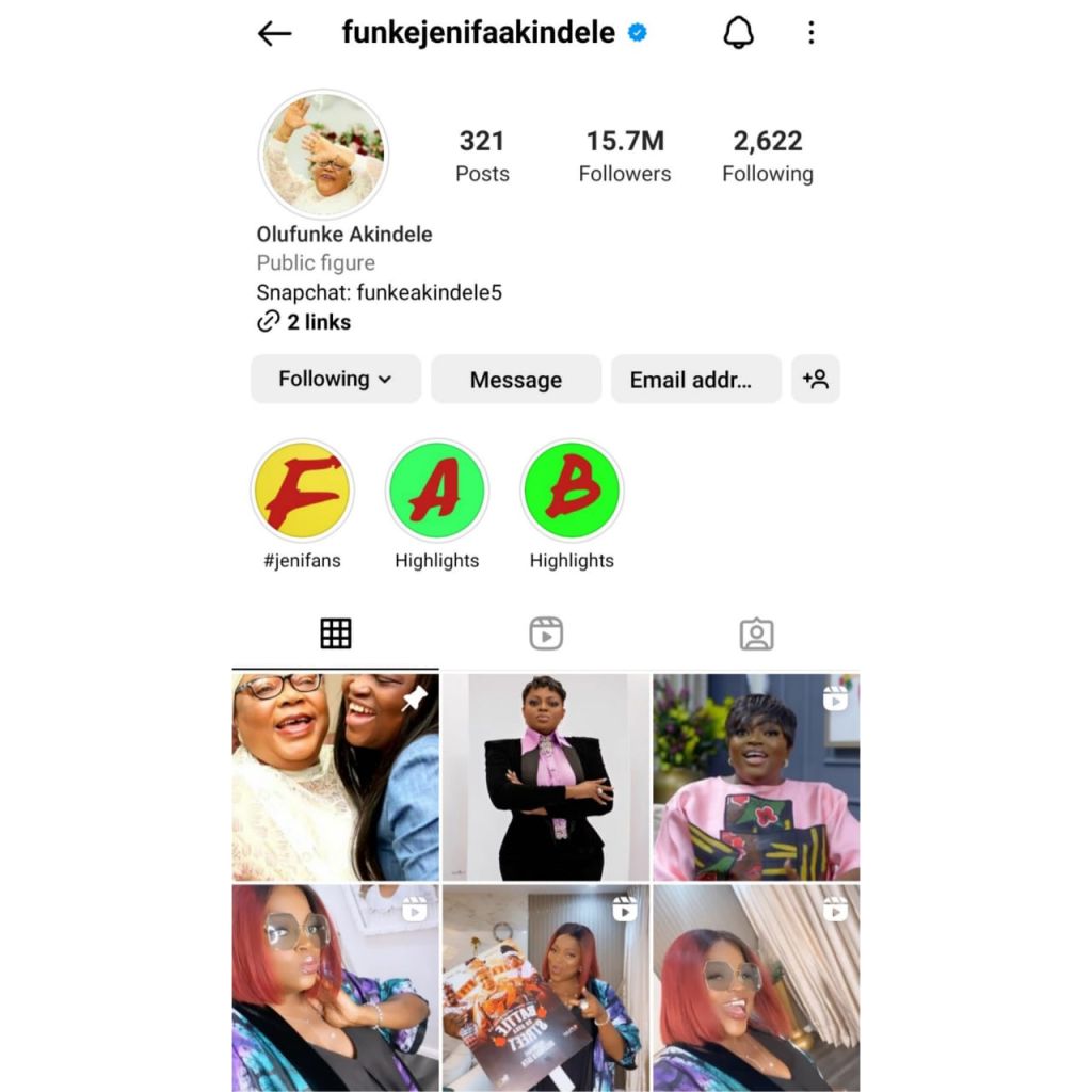 Funke Akindele Reacts To Polls Loss; Deletes Politics-Related Posts From Instagram Page, Yours Truly, Top Stories, December 3, 2023