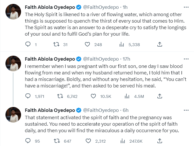 Bishop Oyedepo'S Wife Narrates How She Survived A Miscarriage, Yours Truly, Top Stories, June 5, 2023