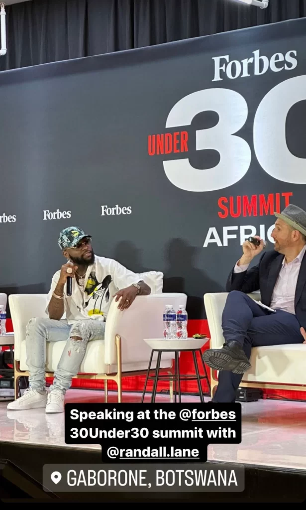 Davido Speaks At The Forbes Under 30 Summit In Botswana; Receives Enthusiastic Welcome From President, Yours Truly, News, May 29, 2023
