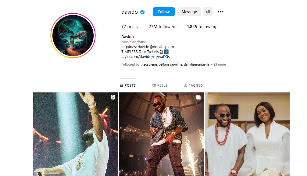 Davido Reflects On Early Music Career Struggles, Surpasses 27 Million Instagram Followers, Yours Truly, News, February 29, 2024