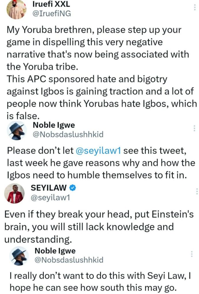 Noble Igwe And Seyi Law Get Heated Exchange On Twitter Following Bigotry Claims, Yours Truly, News, April 24, 2024