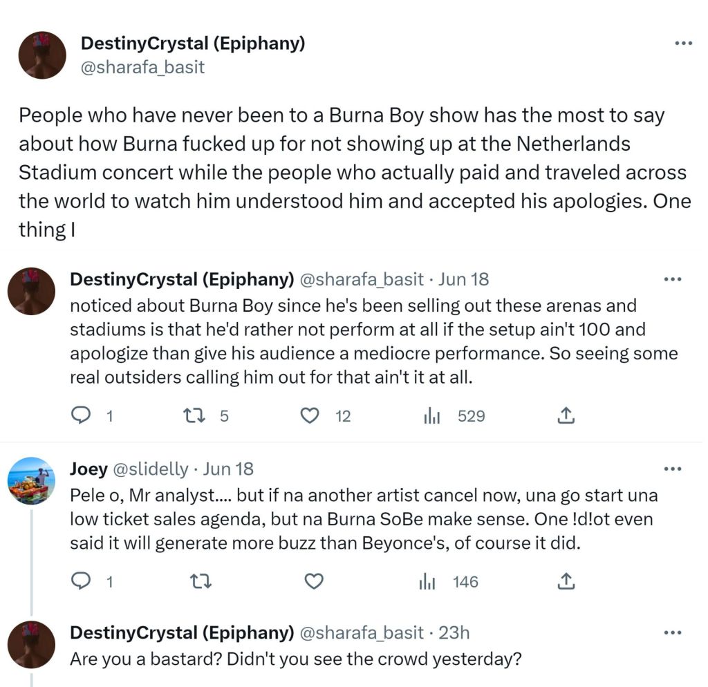 Burna Boy'S Netherlands Show Cancellation Sparks Outrage Among Fans, Yours Truly, News, April 28, 2024