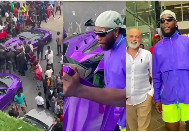Burna Boy Drives Around In His Lamborghini; Causes Stir In Lagos, Yours Truly, News, May 18, 2024