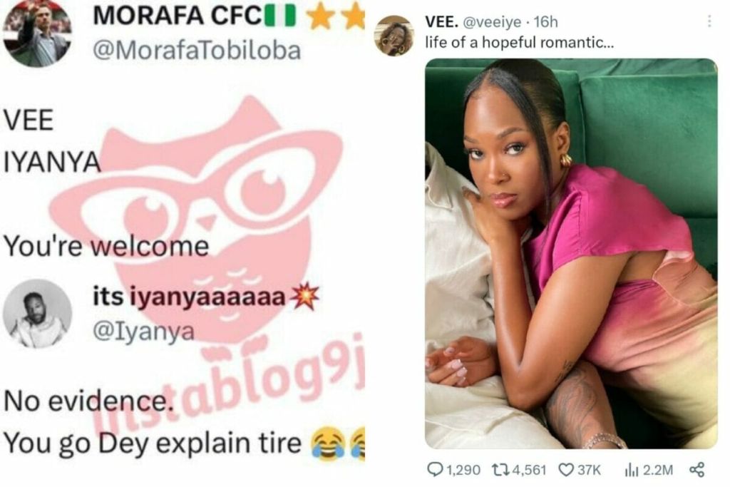 Bbnaija’s Vee And Iyanya Spark Dating Rumours As Star Reacts To Post On Social Media, Yours Truly, News, May 19, 2024