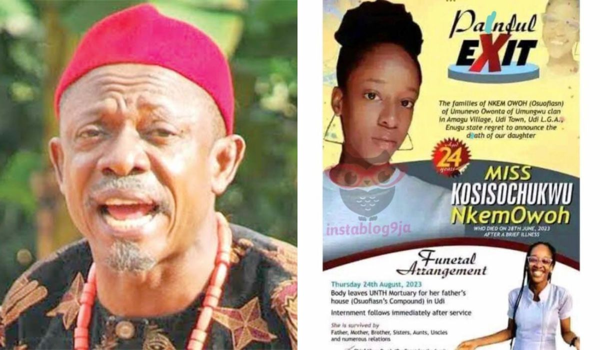 Nollywood Icon Nkem Owoh Mourns The Loss Of His Daughter, Yours Truly, News, May 2, 2024