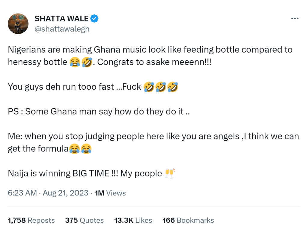 Shatta Wale Admits Nigerian Musicians Outshine Their Ghanaian Counterparts, Yours Truly, News, April 28, 2024