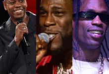 Legendary Comedian, Dave Chappelle, Bring Out Burna Boy And Travis Scott For His Msg Show, Yours Truly, News, September 23, 2023
