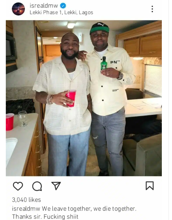 Israel Dmw Pledges Eternal Loyalty To Davido In Trending Post, Yours Truly, News, May 17, 2024