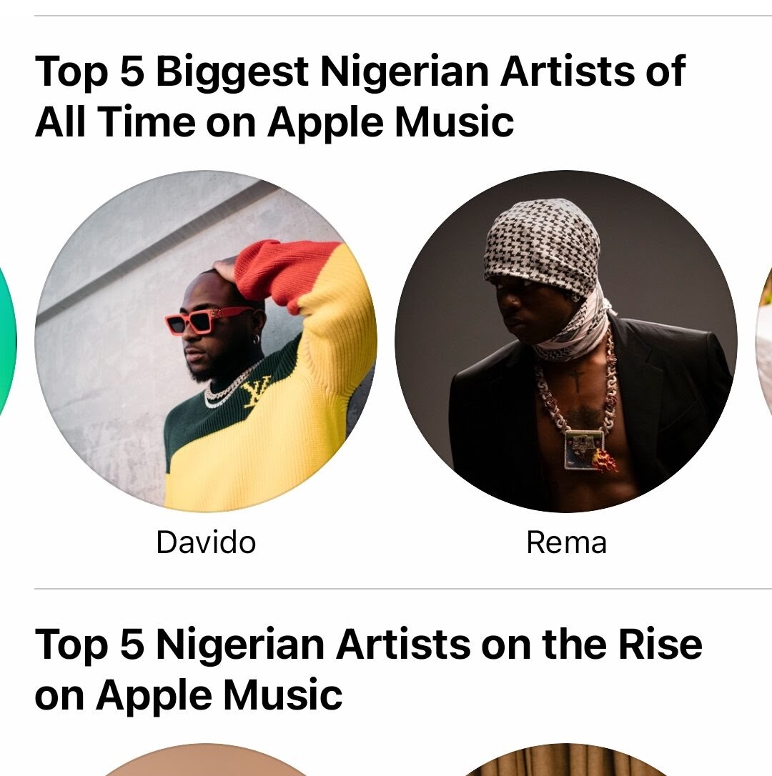 Apple Music Unveil The 5 Biggest Nigerian Artists Of All Time, Yours Truly, News, May 16, 2024