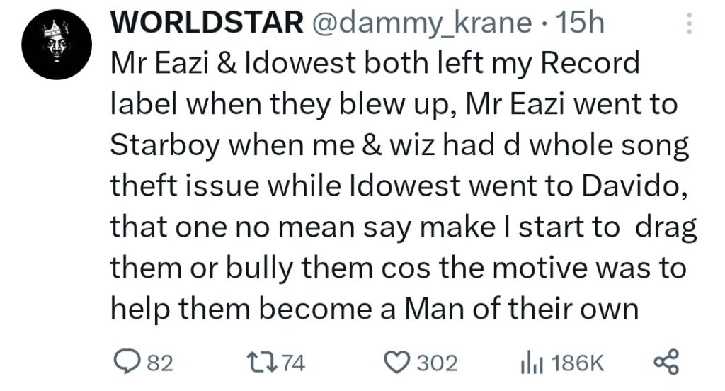 Dammy Krane Addresses Departure Of Former Signees; Mr. Eazi Responds, Yours Truly, News, May 11, 2024
