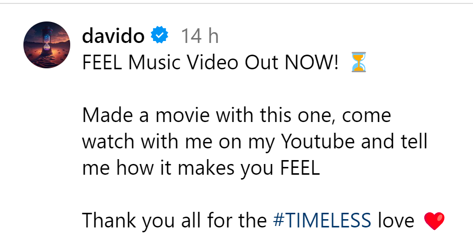 Davido'S ₦100 Million &Quot;Feel&Quot; Video Directed By Tg Omori Stir Mixed Reactions, Yours Truly, News, April 28, 2024