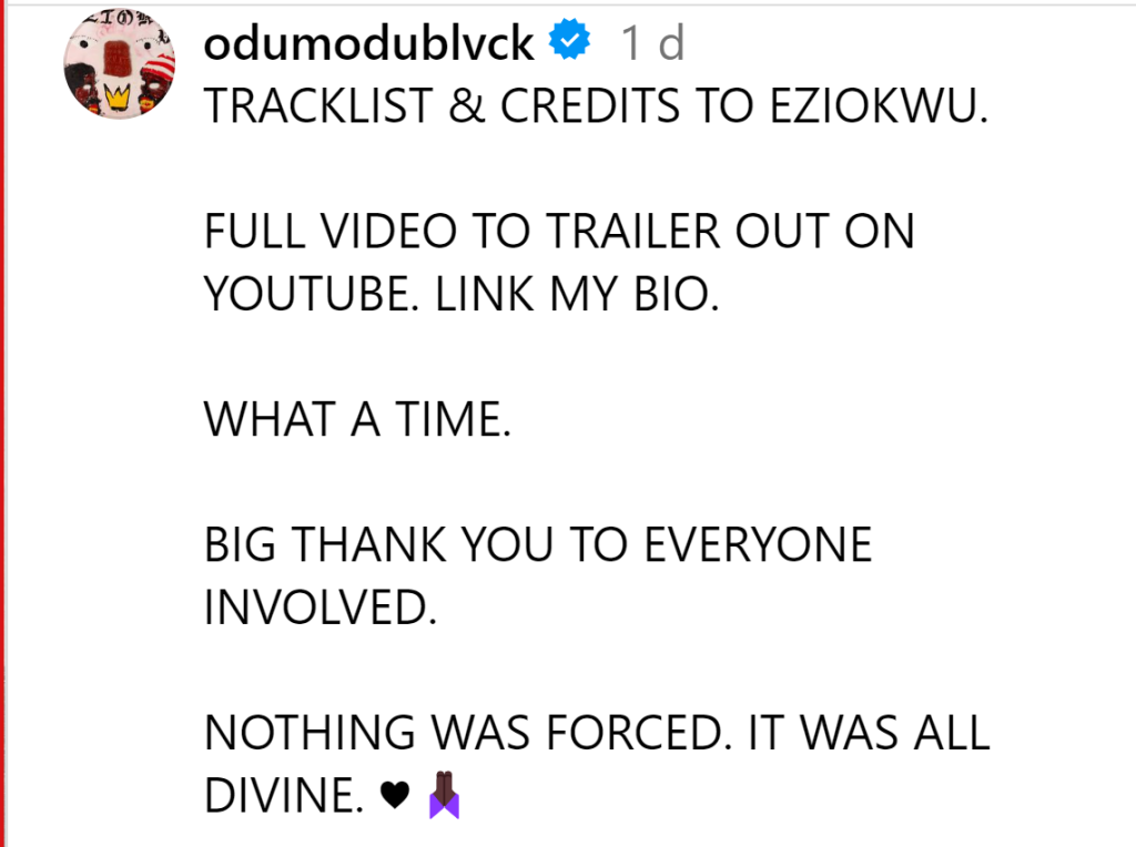 Odumodublvck Gears Up For &Quot;Eziokwu&Quot; Mixtape Release, Yours Truly, News, May 2, 2024