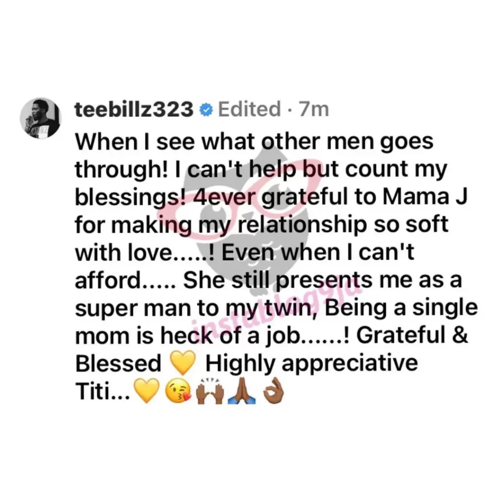 Teebillz Celebrates Co-Parenting With Ex-Wife Tiwa Savage, Yours Truly, News, May 18, 2024