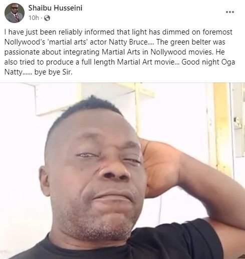 Nollywood Veteran Natty Bruce Is Dead, Yours Truly, News, May 6, 2024