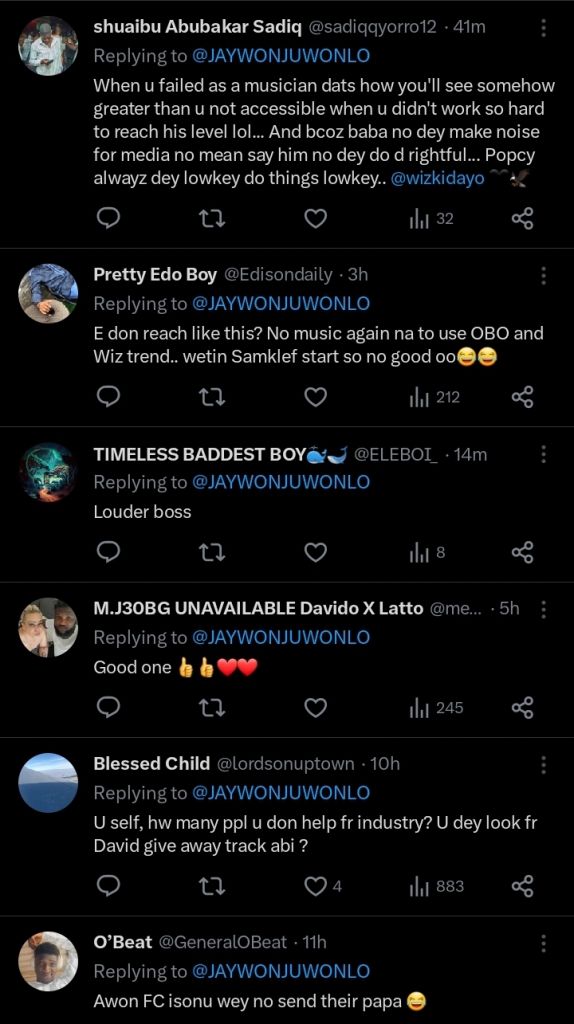 Jaywon Lauds Davido’s Support For Artists As Fans React To Comment, Yours Truly, News, May 14, 2024