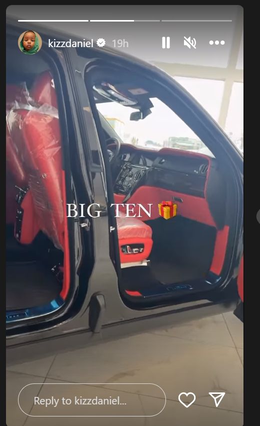 Kizz Daniel Acquires New Rolls Royce Cullinan To Mark Decade On Stage, Yours Truly, News, March 2, 2024