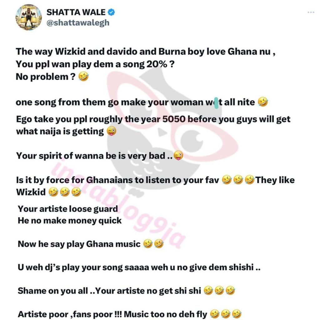Shatta Wale Wades In On The Nigerian Music On Ghanaian Radio Debate, Yours Truly, News, April 27, 2024