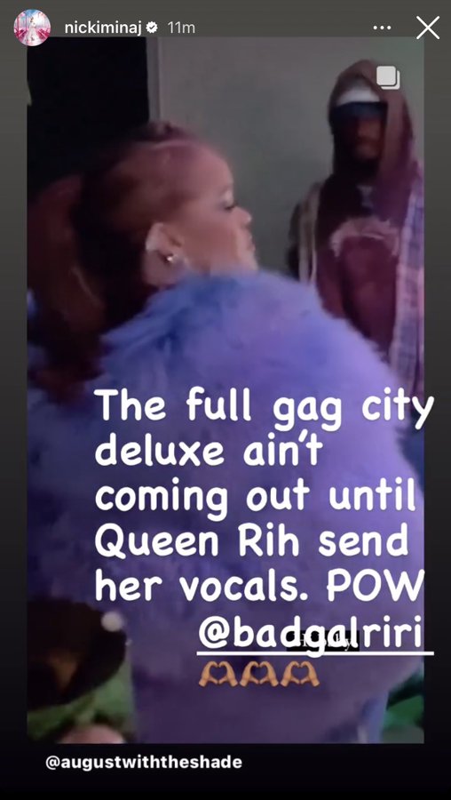 Nicki Minaj Asserts That 'Pink Friday 2 (Gag City Deluxe)' Won'T Have A Complete Release Until Rihanna'S Vocals Are In, Yours Truly, News, May 16, 2024