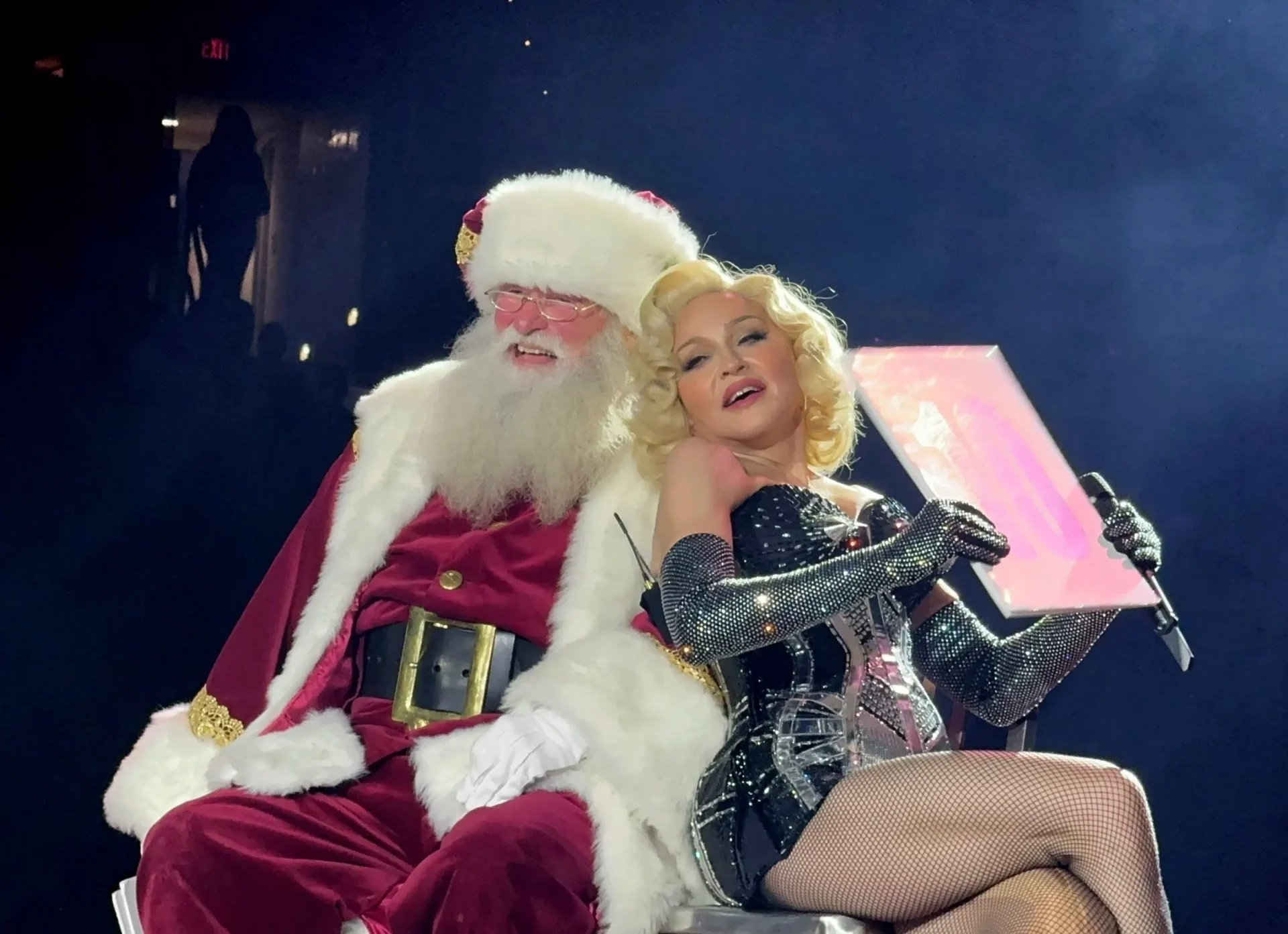 Madonna'S Santa Tumbles On Stage While Receiving Lap Dance, Yours Truly, News, April 27, 2024