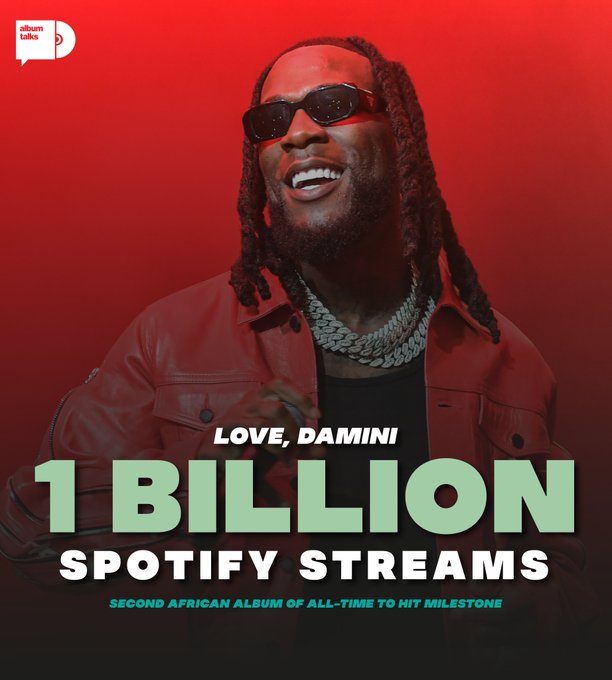 Burna Boy'S &Quot;Love Damini&Quot; Surpasses 1 Billion Streams On Spotify, Yours Truly, News, April 28, 2024