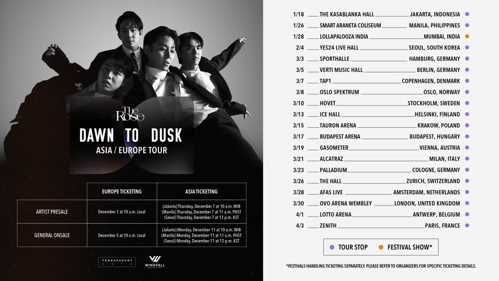 K-Pop Band, The Rose, Reveals New Europe, Asia Legs Of ‘Dawn To Dusk’ Tour Dates, Yours Truly, News, April 29, 2024